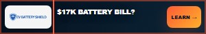 EV Battery Shield Battery Bill ad, 300 by 50