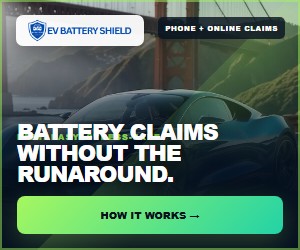 EV Battery Shield Simple Claims ad, 300 by 250