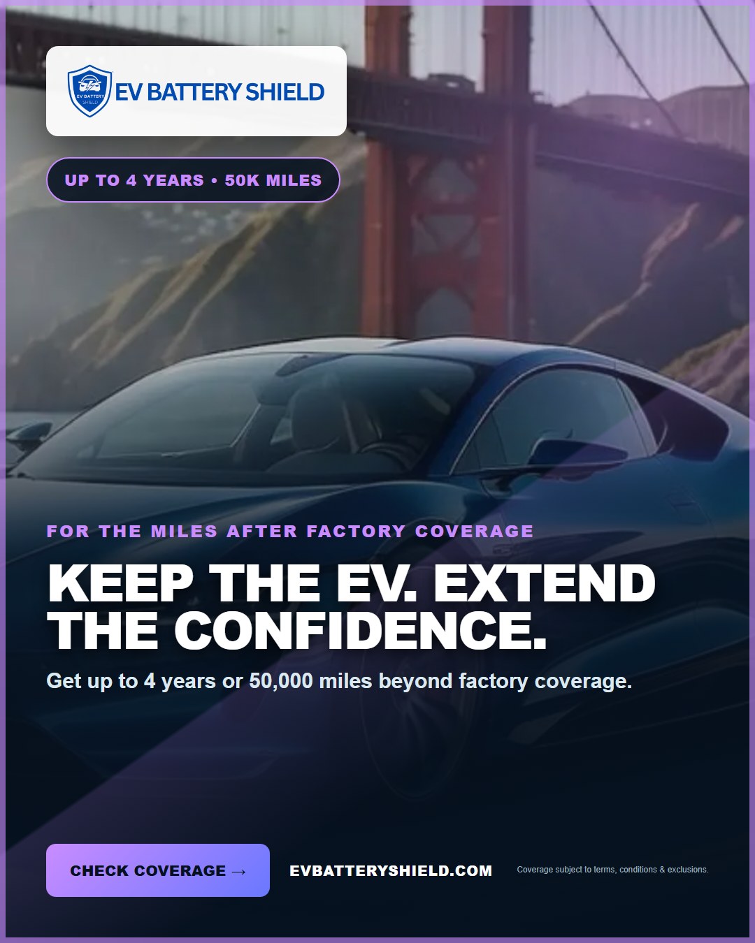 EV Battery Shield Long Haul ad, 1080 by 1350