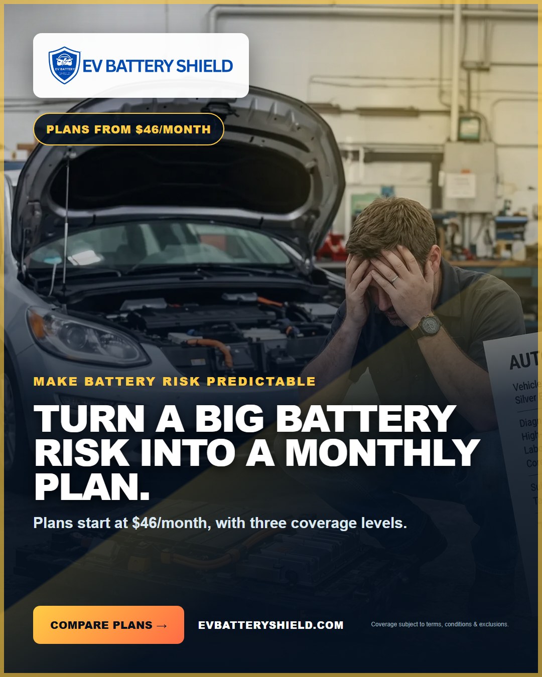 EV Battery Shield Predictable Cost ad, 1080 by 1350