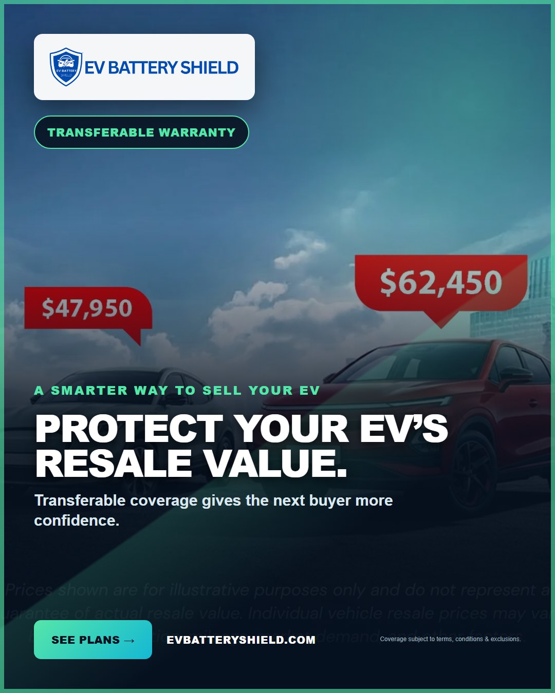 EV Battery Shield Resale Value ad, 1080 by 1350