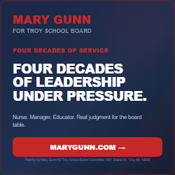 Mary Gunn Steady Leadership ad, 250 by 250