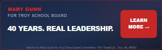Mary Gunn Steady Leadership ad, 320 by 100